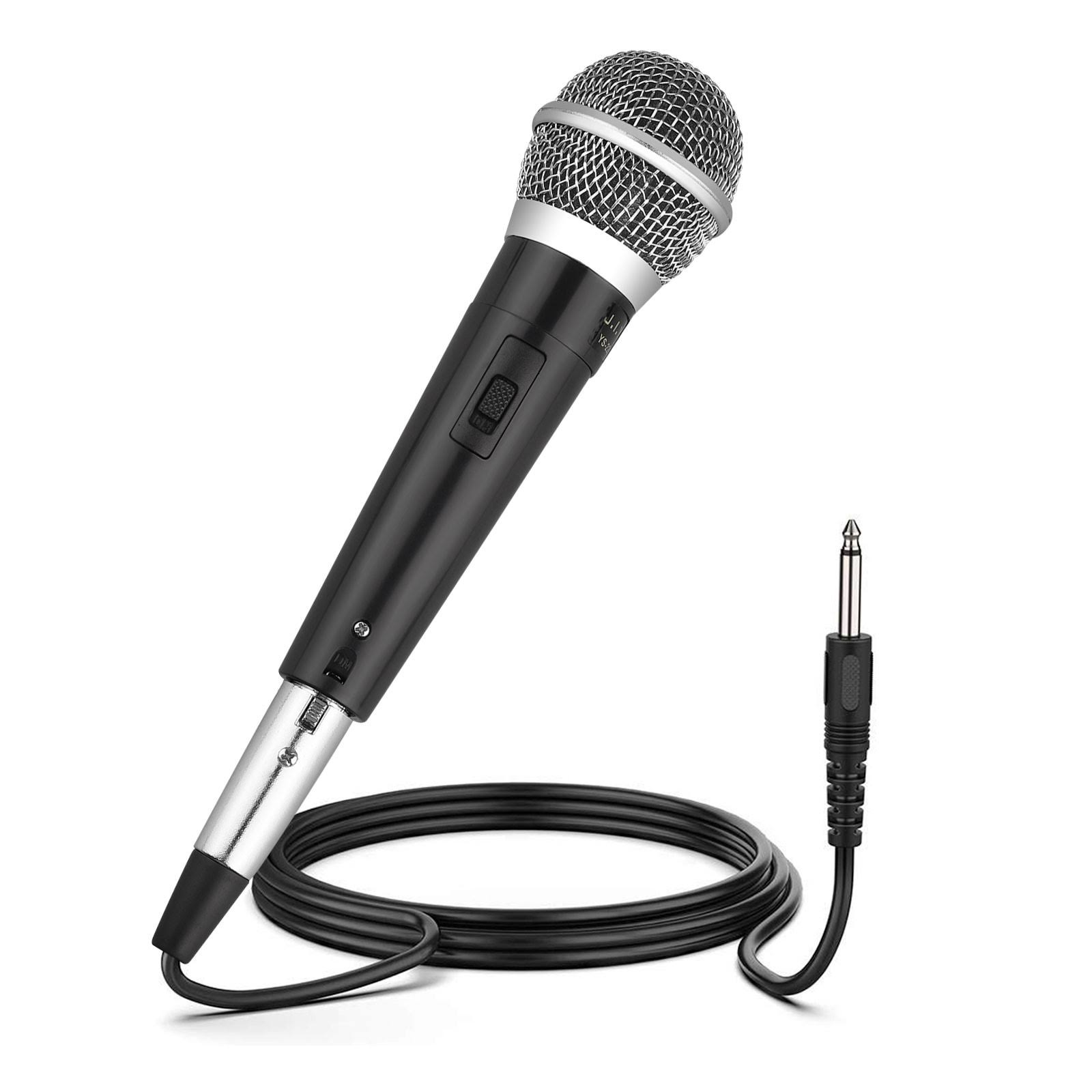 Eeekit Professional Handheld Wired Dynamic Microphones with 10' Cable, 1/4" Socket for Singing, Speech, Wedding and Stage