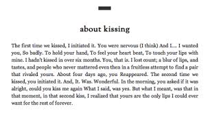 first kiss :3 | We Heart It | love, quote, and kissing via Relatably.com