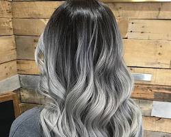 Image de Long Grey Hair with Balayage