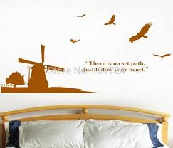 Large Size Windmill Kidsroom Decoration Birds Wall Sticker Quotes ... via Relatably.com