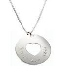 Pendentif coeur personnalisé argent