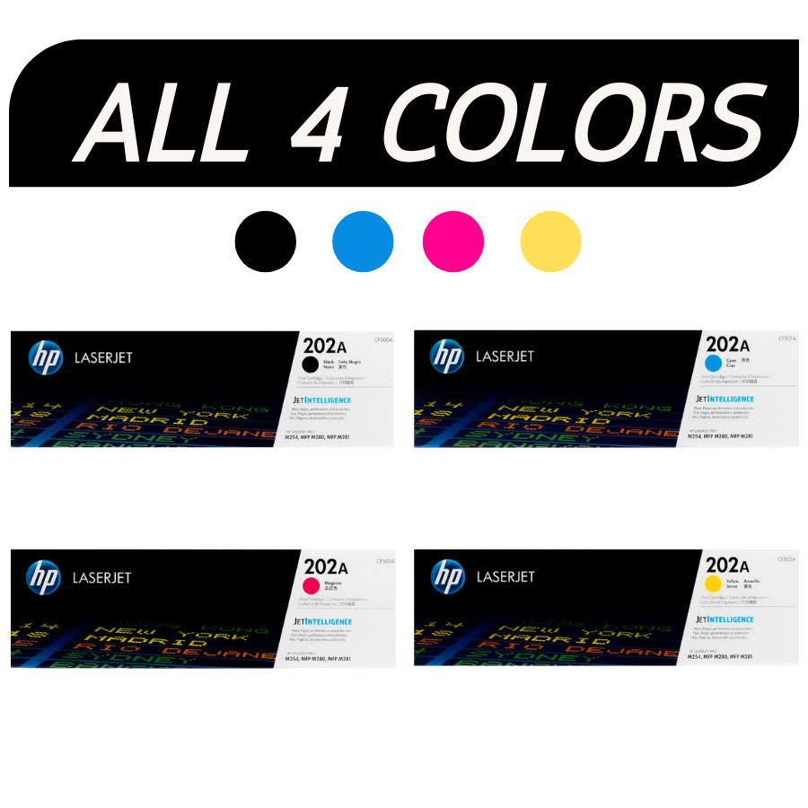 HP 202A Set 4-Pack Original Toner Combo