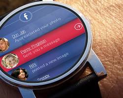 Facebook app on a smartwatch
