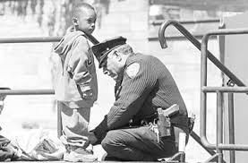 Image result for white cops playing with black kids
