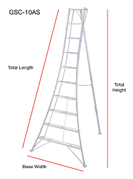 Hasegawa 10 Ft. Tripod, Orchard Ladder (GSC-10AS) – Quality ...