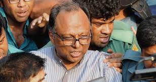 This April 11 photo shows law enforcers taking Mahmudur Rahman, acting editor of Bangla daily Amar Desh, to a court hours into his arrest at the newspaper ... - Mahmudur-Rahman