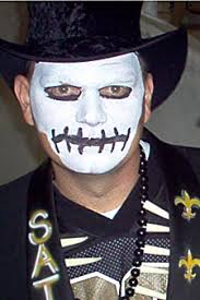 Voodoo Man, David Davis when he&#39;s not in his Saints fan outfit, is a Houma native who&#39;s been a fan of the New Orleans team all his life. - cover_story-13831
