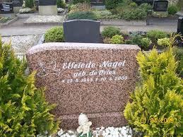 Grab von Elfriede Nagel (geb. Vries, de) (25.08.1945-10.04.2003 ...