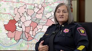 What does crime data show about former Cincinnati Police Chief Teresa Theetge's tenure?