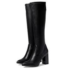 Franco Sarto Women's Katherine Knee High Boot, Black Stretch Leather, 6.5