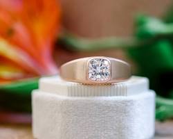 Image of Bezel Set Ring real diamond ring for men