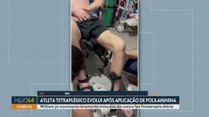Atleta tetraplégico evolui após aplicação de polilaminina em Foz do Iguaçu