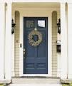 Blue entry door