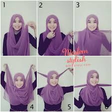 Hasil gambar untuk tutorial hijab paris