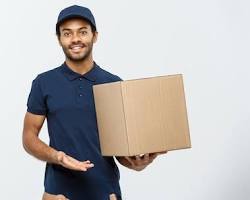 Image of person holding a box