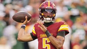 Commanders QB Jayden Daniels Suffers Knee Sprain, Status Uncertain for Raiders Game