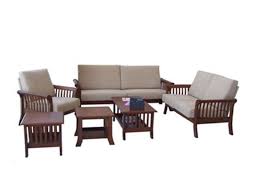 Image result for WOODEN SOFA SET