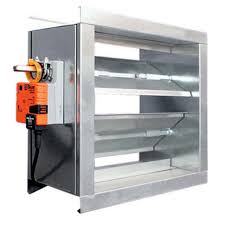 Duct Damper, Motorized Fresh Air, 16 in LG, 16 in WD