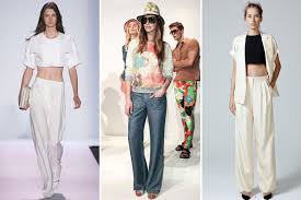 Image result for images of Giorgio Armani wide leg trousers on runway