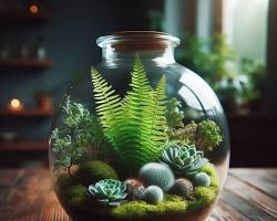 Hình ảnh về Một terrarium đẹp với nhiều loại cây