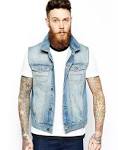 Mens sleeveless denim jacket