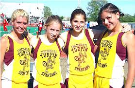 3rd Place DMR: Cincinatti Turpin (From Left)Jaclyn Louis, Ellen Nienhaus, ...