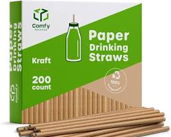 Изображение: Paper drinking straws