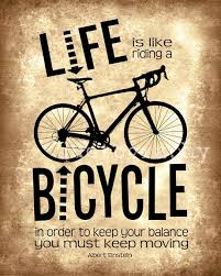 Life is Like Riding a Bicycle - brown - photo print Albert ... via Relatably.com