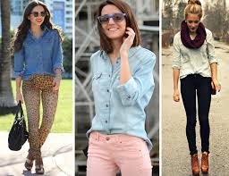 Resultado de imagem para camisa jeans look