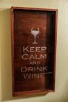 Keep calm and drink wine cork holder