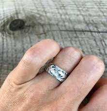 Fern ring band with two graceful ferns, perfect wedding band Handmade – Ellie Begin