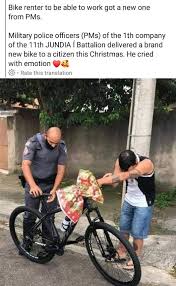 Brazilian Police Man Gives Man A New Bike(photo) - Crime - Nigeria