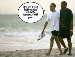 Image result for obama reggie love beach