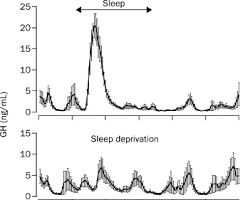 Growth hormone release during sleep