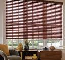 Faux wood blinds