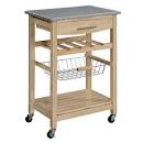 M - Linon Kitchen Island Granite Top - Serving Carts