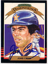 Jose Cruz Sr. Official Houston Astros Donruss Diamond Kings Card autographed by Jose Cruz Sr. Related Searches - 17637