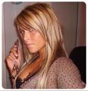 Meches blondes sur cheveux chatains