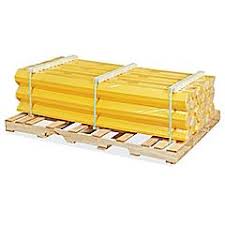 Parking Stop Skid Lot - 6', Plastic, Yellow H-2309Y-S - ULINE