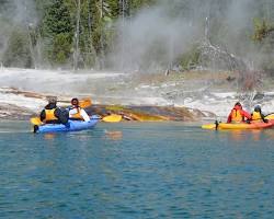 kayaking on Yellowstone Lake in Yellowstone National Park