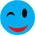 Résultat de recherche d'images pour "smiley clin d'oeil bleu"