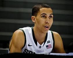 Michigan State sophomore guard Travis Trice talks to members of the media last week. Mike Mulholland | MLive.com - 11723502-large