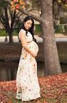 Petite maternity maxi dress