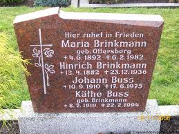 Grab von Hinrich Brinkmann (12.04.1882-23.12.1936), Friedhof ...