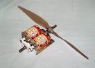 Small electric motor with propeller