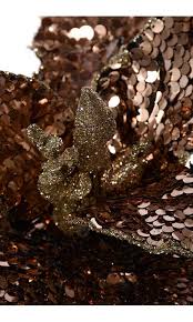 10" Sequin Glitter Poinsettia Champagne - Product from G&G Distributors