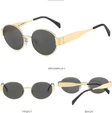 Amazon.com: B-Orbit-X Retro Oval Sunglasses for Women & Men - Trendy Classic Shades with UV400 Protection - 2024 (Golden/Black) : Clothing, Shoes & Jewelry