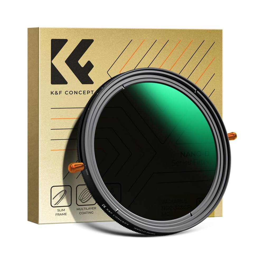 ND & CPL 2 in 1 Lens Filter, ND2-ND32 Variable Neutral Density and Polarizer for Camera Lens Nano-Dazzle Series