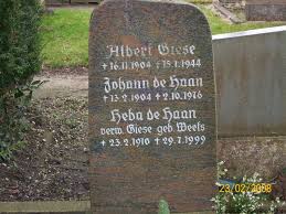 Grab von Albert Giese (16.11.1904-15.01.1944), Friedhof Emden-