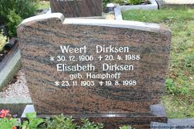 Grab von Elisabeth Dirksen (geb. Hamphoff) (23.11.1903-19.08.1998 ...